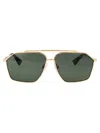 Dolce & Gabbana Dolce&gabbana 61mm Polarized Pilot Sunglasses In 02/9a Gold