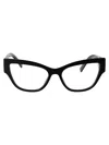 Dolce & Gabbana Cat Eye-frame Logo-lettering Glasses In 501 Black