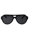 Dolce & Gabbana Matte Black Acetate Sunglasses In Black