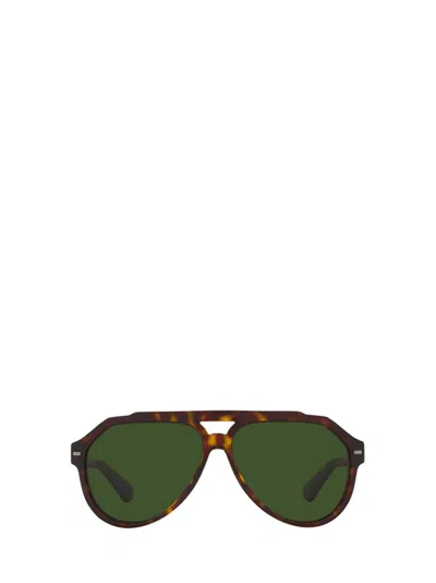 Dolce & Gabbana Eyewear Aviator Sunglasses In Green