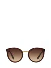 Dolce & Gabbana Tortoiseshell Round-frame Sunglasses In Brown
