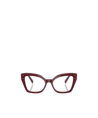 Dolce & Gabbana Dolce  Gabbana Eyewear Butterfly Frame Glasses In Red