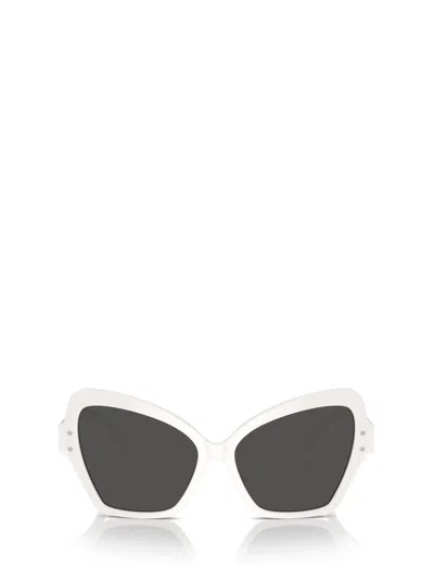 Dolce & Gabbana Eyewear Butterfly Frame Sunglasses In White