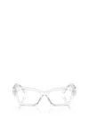 Dolce & Gabbana Transparent-design Rectangle-frame Glasses In Red