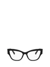 Dolce & Gabbana Cat Eye-frame Logo-lettering Glasses In Black