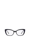 Dolce & Gabbana 54mm Cat Eye Optical Glasses In Blue On Blue Maiolica