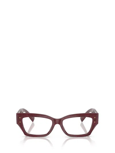 Dolce & Gabbana Eyewear Eyeglasses In Bordeaux Lace