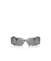 Dolce & Gabbana Floral Rectangle-frame Sunglasses