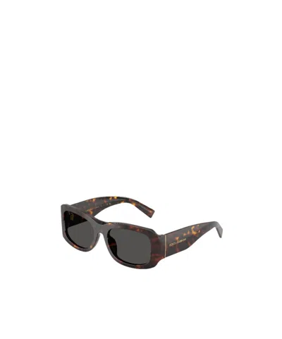 Dolce & Gabbana Dolce  Gabbana Eyewear Rectangular Frame Sunglasses In Havana