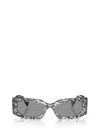 Dolce & Gabbana Floral Rectangle-frame Sunglasses In Multi