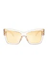 Dolce & Gabbana Logo-lettering Sunglasses In Neutral