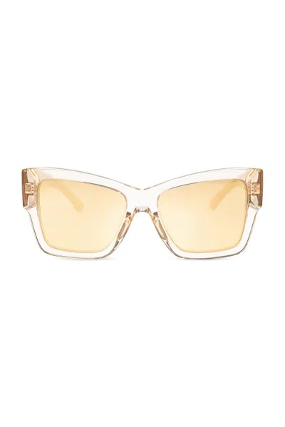 Dolce & Gabbana Logo-lettering Sunglasses In Beige