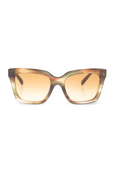 Dolce & Gabbana Logo-print Sunglasses In Brown