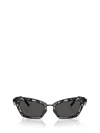 Dolce & Gabbana Cat-eye-sonnenbrille Mit Blumen In Black