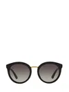 Dolce & Gabbana Womens Black Dg4268 Round-frame Acetate Sunglasses In Black