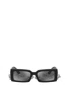 Dolce & Gabbana Zebra Rectangle-frame Sunglasses In Black
