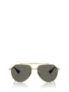 Dolce & Gabbana Gold Frame Metal Sunglasses With Gray Lenses In Gold