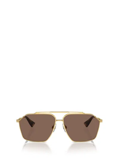 Dolce & Gabbana Square-frame Sunglasses In Gold