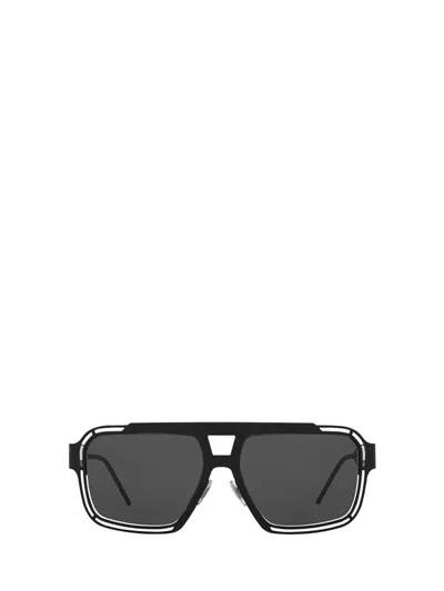 Dolce & Gabbana Square-frame Tinted Sunglasses In Matte Black