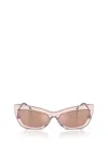 Dolce & Gabbana Dg Logo Acetate & Plastic Cat-eye Sunglasses In Transparent Rose