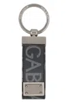 Dolce & Gabbana Coated Canvas Keychain With All-over Lettering Logo