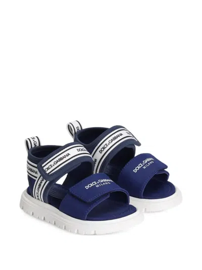 Dolce & Gabbana Kids' Fabric Sandals In White