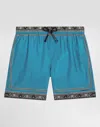 Dolce & Gabbana Fabric Swim Trunks With Bandanna Print In プリ