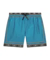 Dolce & Gabbana Boys Bandana Print Swim Shorts In Light Blue