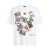 Dolce & Gabbana White Postcard Print Cotton T-shirt