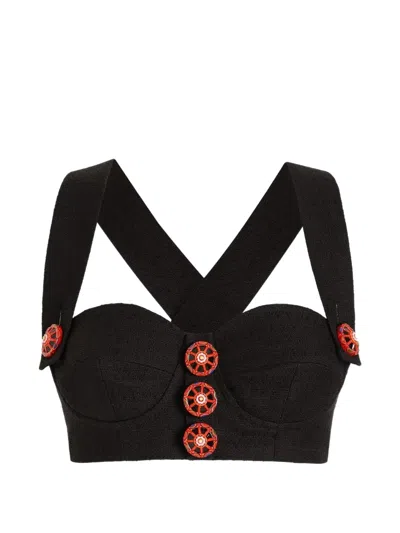 Dolce & Gabbana Fabric Top In Black