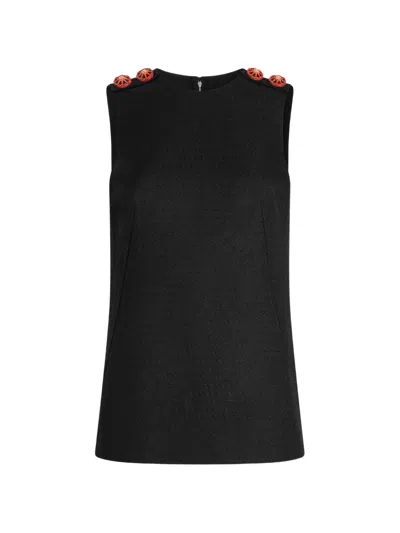 Dolce & Gabbana Fabric Top In Black