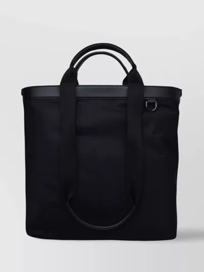 Dolce & Gabbana Fabric Tote Bag Top Handle In Black