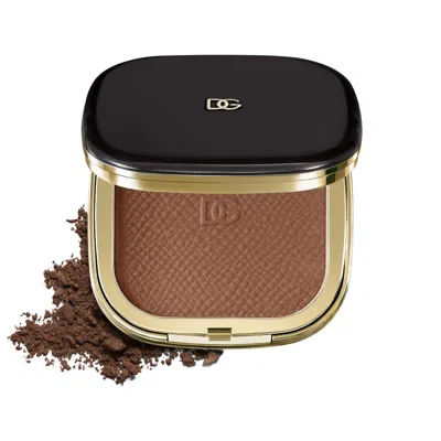Dolce & Gabbana Face & Eyes Match Long-lasting Natural Powder Bronzer With Italian Grape 04 Medium Deep 0.49 Oz/14 G