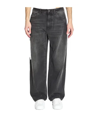 Dolce & Gabbana Faded Denim Jeans In Animal Print