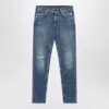 Dolce & Gabbana Faded-effect Slim Jeans In Blue