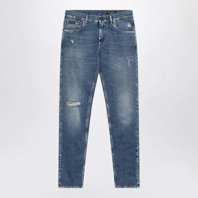 DOLCE & GABBANA DOLCE & GABBANA FADED-EFFECT SLIM JEANS