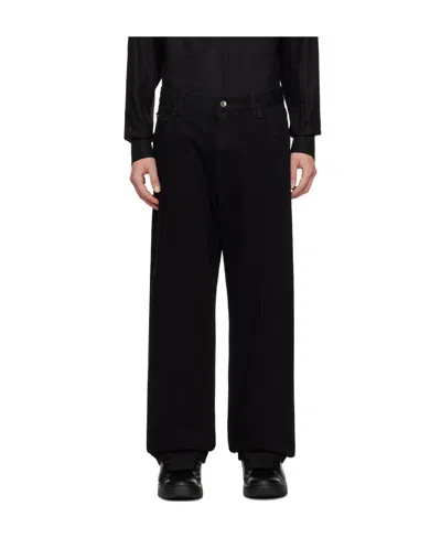 Dolce & Gabbana Faded Pinched Jeans In Black