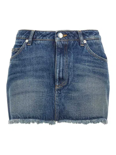 DOLCE & GABBANA FALDA SEMILARGA - AZUL