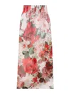 Dolce & Gabbana Rose-print Chiffon Calf-length Skirt