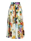 Dolce & Gabbana Fiorata Multicolor Cotton Skirt In Multi