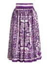 Dolce & Gabbana Falda Semilarga - Multicolor In Multi