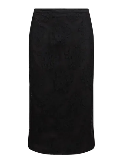 Dolce & Gabbana Falda Semilarga - Negro