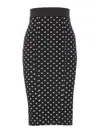 Dolce & Gabbana Polka-dot Print Pencil Skirt In Negro