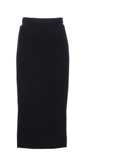 DOLCE & GABBANA FALDA SEMILARGA - NEGRO