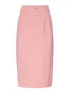 Dolce & Gabbana Midi Pencil Skirt In Nude & Neutrals
