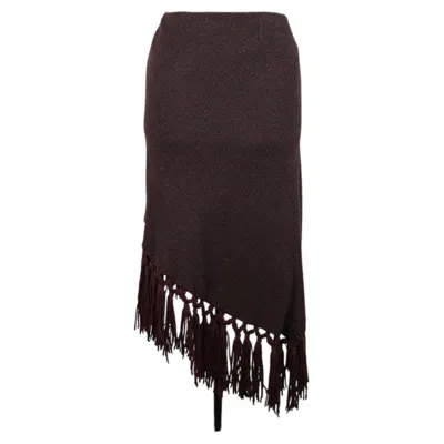 Pre-owned Dolce & Gabbana Fall 2002 Alpaca Wool Skirt Vintage Size 40 In Black