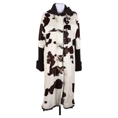 Pre-owned Dolce & Gabbana Fall 2002 Rare Pony Fur Coat In Beige