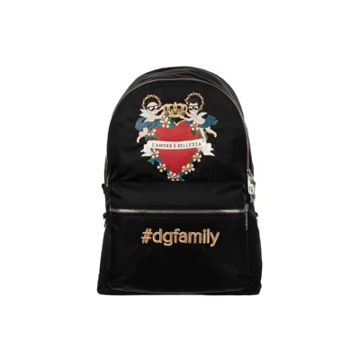 Dolce & Gabbana Family Patch Backpack Men In Black