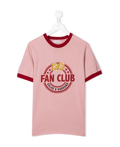Dolce & Gabbana Fan Club T-shirt In Pink
