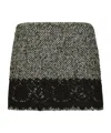 Dolce & Gabbana Short Skirt With Lace Insert In Black